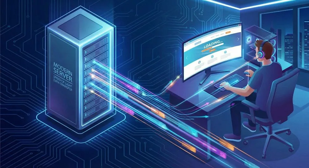 Modern Server Infrastructure Fast Loading